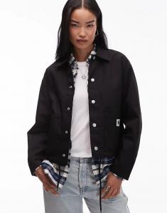 Простая куртка-рубашка Carhartt WIP черного цвета