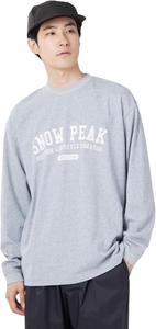 Футболка с длинным рукавом Snow Peak Varsity Logo TS-26SU002, сшитая по индивидуальному заказу, мужская и женская, серый