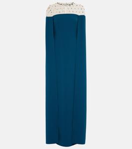 Платье-кейп с вышивкой ambere Safiyaa, синий
