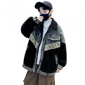 Утепленная куртка для детей 3-7 лет PROTECTCAMEL, синий серый