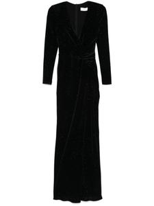 Бархатное платье макси с блестками NISSA, черный