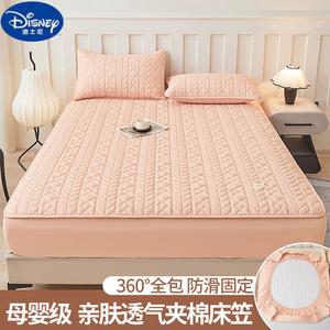 Disney Простыня на резинке 150х200 см, класс A, хлопок, узор "пшеничный колос", цвет ярко-розовый