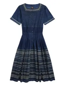 Платье Luciana с вышивкой Ralph Lauren Rrl, синий