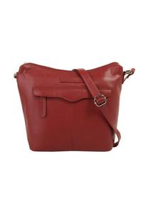 Сумка через плечо, натуральная кожа bruno banani, красный