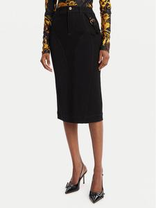 Джинсовая юбка slim fit 79HAE84M DT037 Versace Jeans Couture, черный