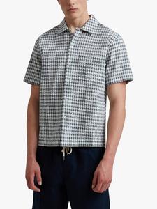 Kegan свободная клетчатая рубашка из органического хлопка Farah, True Navy