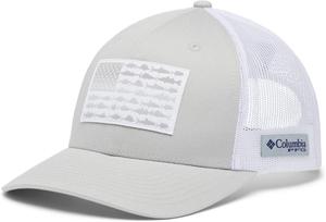Columbia PFG Fish Flag Mesh Snap Back, Cool Grey/White