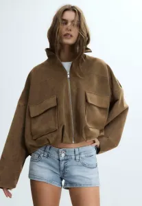 Микро-Джинсовые шорты Stradivarius, Mottled Royal Blue