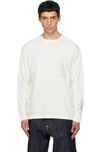 Kenzo Белая футболка с длинным рукавом Kenzo Paris 'Kenzo Cartoon Contoured' Relax