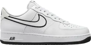 Кроссовки Air Force 1 '07 'Embroidered Swoosh - White Black', белый