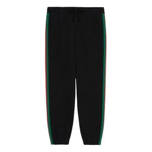 Повседневные брюки Gucci x THE NORTH FACE Crossover SS21 Webbing Printing Cotton Sports Pants/Trousers/Joggers Black, черный