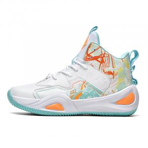 Детские баскетбольные кроссовки с высоким верхом, противоскользящие, устойчивые к истиранию, дышащие, для подростков CAMKIDS, белый