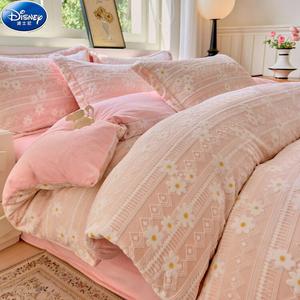 Disney Пододеяльник 200х230 см, молочный велюр, цвет Baihua Qifang - Tender Pink