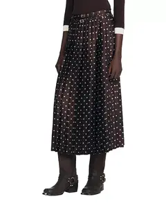 Длинная юбка с принтом в виде шарфа Sandro, мультиколор