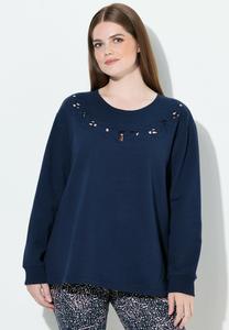 Толстовка Ulla Popken Sweatshirt, Marine/Dark Blue