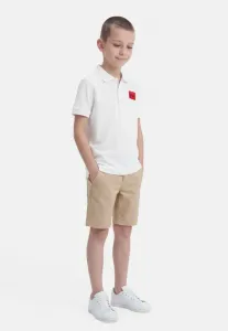 Рубашка-Поло с коротким рукавом Hugo Kids, White