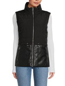 Стеганый жилет с воротником-стойкой Calvin Klein, черный