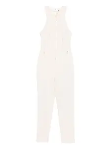 Комбинезон без рукавов на молнии спереди Elisabetta Franchi, белый