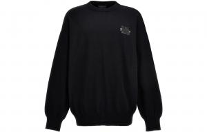 Свитер мужской Balenciaga с логотипом на спине, черный