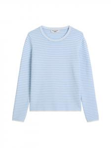 Marc O'Polo DENIM Полосатый свитер стандартного размера светло-голубого цвета