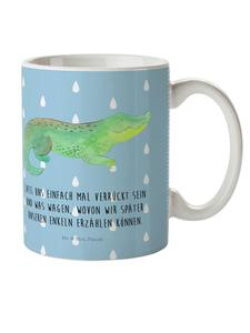 Детская кружка с надписью Крокодил пастельно-голубого цвета Mr. & Mrs. Panda