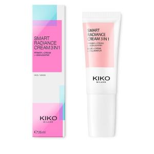 KIKO Milano, Крем Smart Radiance, увлажняющая база и хайлайтер, 03 Glowing Rose, 35 мл