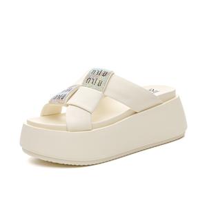 Шлепанцы женские Shangjinni, бежевый