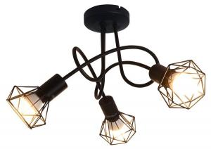 Потолочный светильник Nettlife Backnang 3-flammig, черный - металл - 40 x 25 x 40 см