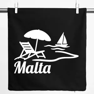 Наволочка Huuraa Мальта Мальта Подарок 40х40см Черный Хлопок Мальта Подарок Hellweg Druckerei