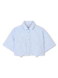 Lanvin Enfant комплект из рубашки и шортов в полоску, синий