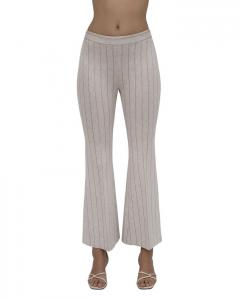 Облегающие укороченные брюки-клеш на резинке Rosetta Getty, коричневый/бежевый