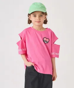 Футболка с коротким рукавом и нашивкой Ever Closet, цвет Fuchsia Pink