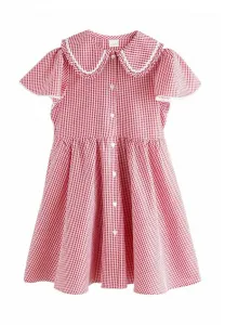 Платье-Рубашка для школы с рукавами стандартного кроя Next, Red