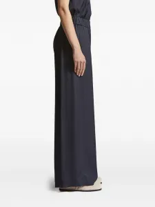 Брюки широкие с эластичной талией Peserico, синий