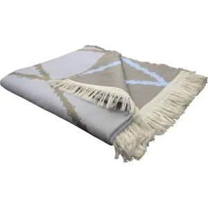 Вондеке Casket Valdelana с графическим узором, пушистый плед Adam, бежевый/белый