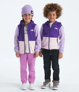 Детская толстовка Glacier с застежкой-молнией The North Face, Peak Purple/Lite Lilac/Pale Blossom