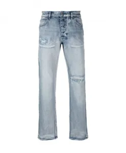 Светлые джинсы с широкими штанинами Ksubi, синий