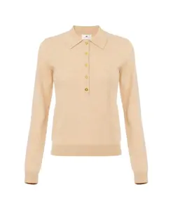 Свитер из кашемировой смеси Elisabetta Franchi, бежевый