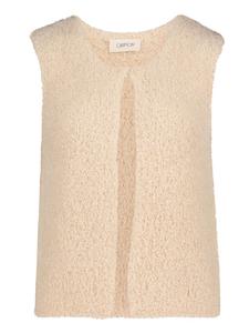 CARTOON Вязаный жилет с круглым вырезом кремового цвета