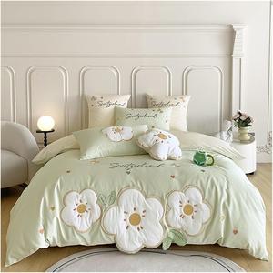 YUSIWOAL Комплект постельного белья из микрофибры зеленый сосна