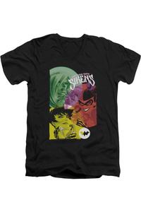 Футболка с коротким рукавом и V-образным вырезом для взрослых Batman Gotham Sirens Gildan, черный