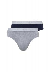 Трусы / трусы, упаковка из 2 шт. Cotton Essentials HANRO, цвет Light Melange Deep Navy