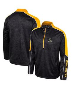 Мужская черная толстовка Appalachian State Mountaineers Marled Half Zip Colosseum
