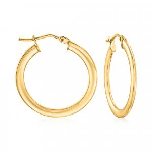 Серьги-кольца Ross-Simons из итальянского желтого золота 14 карат Ross-Simons, желтый