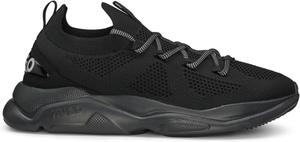 Мужские кроссовки Hugo Leon Runn с вязаным верхом и логотипом-пузырьком, размер, черный