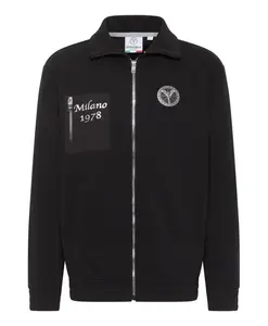 Стильная мужская толстовка на молнии. Carlo Colucci, черный