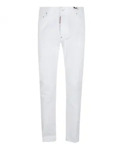 Белые джинсы для мужчин осень-зима 2025 Dsquared2, белый