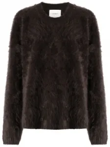 Кашемировый джемпер с круглым вырезом Lisa Yang, коричневый