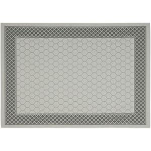 Ковер для внутреннего и наружного использования с решетчатым бордюром Safavieh, серый, 244x336 см