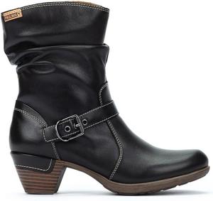 Женские кожаные ботильоны на высоком каблуке PIKOLINOS Rotterdam, Black